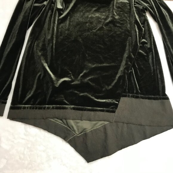 Easel Lagenlook Velour Top Women's Medium Long Sleeve Sweatshirt Asymmetrical - Picture 9 of 12